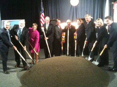 The groundbreaking for the Sherman Center project at UMass Medical Center was held on September 17th, 2009.