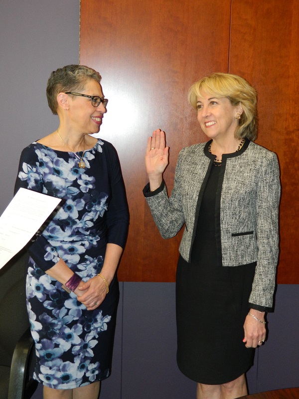 Adelene Perkins swearing in